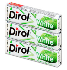 Жевательная резинка Dirol, White мята 