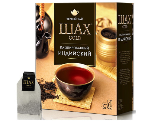 Чай черный Шах Gold Индийский, 100*2г.