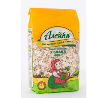 Хлопья Алейка смесь 3 злака, 400г
