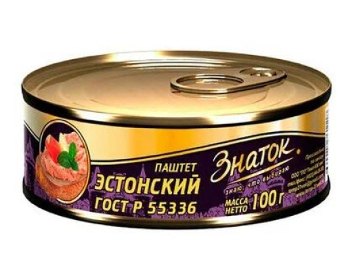 Паштет Знаток "Эстонский ", 100г Паштет Знаток "Эстонский ", 100г