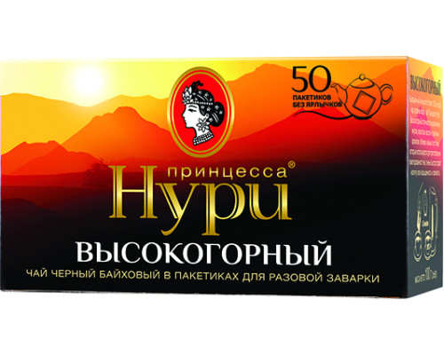 Чай черный Принцесса Нури Высокогорный б/я, 50*2г