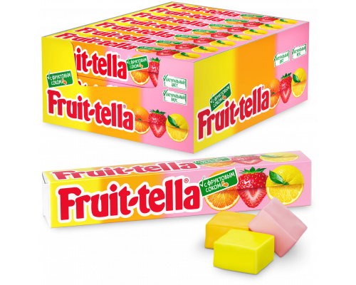 Жевательные конфеты Fruittella, Фруктовое ассорти с фруктовым соком