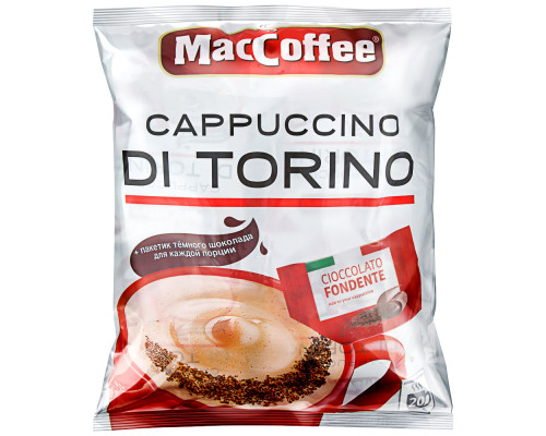 Растворимый кофе MacCoffee Cappuccino di Torino с шоколадом, 25г