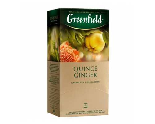 Чай Greenfield Quince Ginger зеленый, 25х1,5г