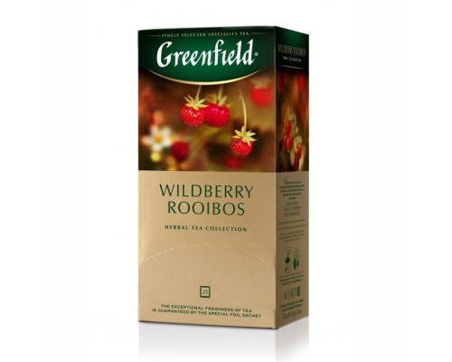 Чай Greenfield Wildberry Rooibos черный, 25х1,5г