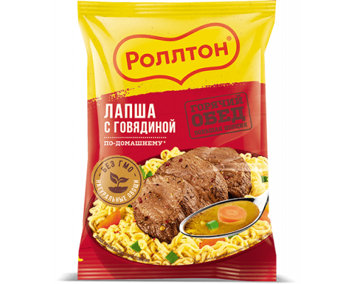 Лапша Роллтон, говядина, 85г