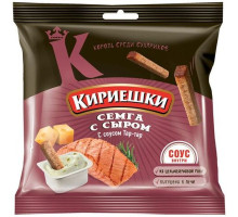 Сухарики Кириешки ржано-пшеничные семга с сыром с соусом Тартар, 85г