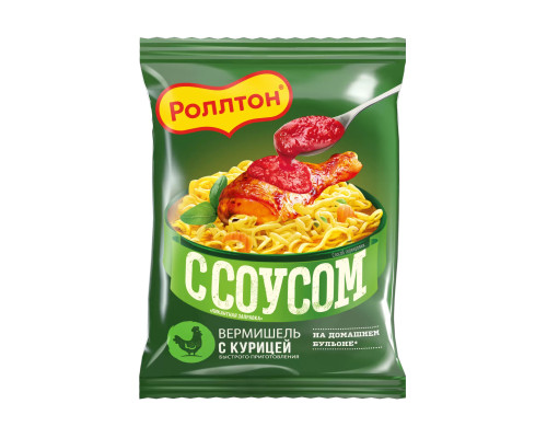 Вермишель Роллтон, Курица с соусом, 65г*42