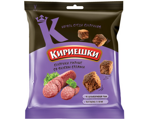 Сухарики Кириешки ржаные со вкусом салями Сухарики Кириешки ржаные со вкусом салями