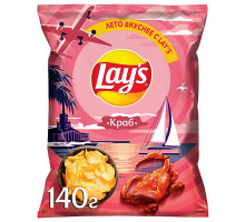Чипсы картофельные Lays Краб, 140г