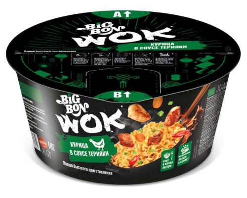 Лапша быстрого приготовления Big Bon WOK курица в соусе Терияки