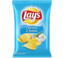 Чипсы Lays Сметана зелень, 90г