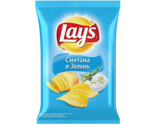 Чипсы Lays Сметана зелень, 90г