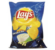 Чипсы Чипсы Lays Сметана Лук, 70г