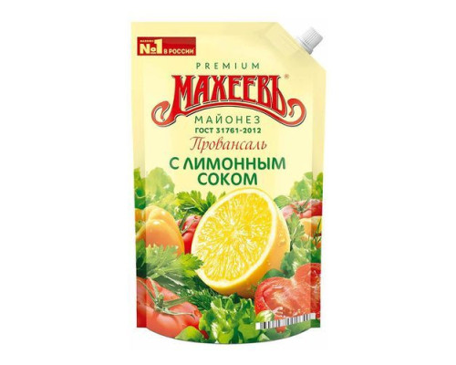 Махеевъ Майонез Провансаль лимонный сок, 190г