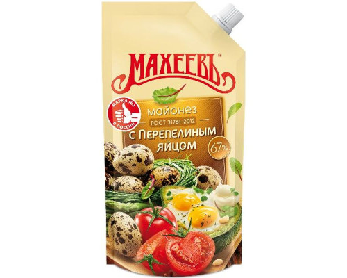 Махеевъ Майонез С перепелиным яйцом, 190мл