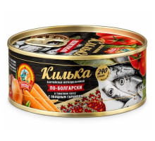Килька по-Болгарски овощ гарн в т/с  24х240г Сохраним Традиции ключ