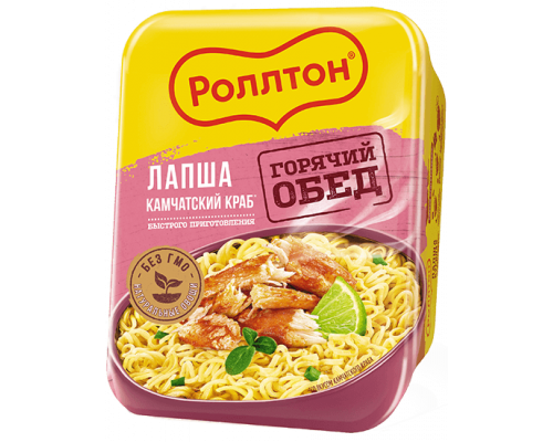 Лапша Роллтон, камчатский краб, 90г