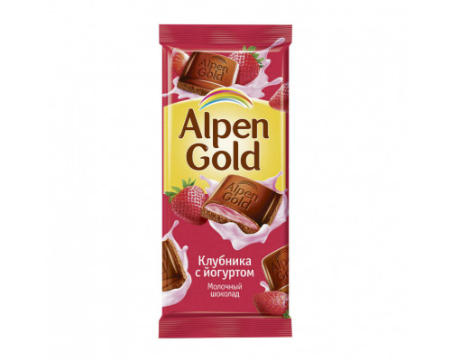 Шоколад Alpen Gold клубника с йогуртом, 85 г