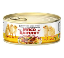 Мясо цыпленка тушеное ТУ 24х300г Сохраним Традиции
