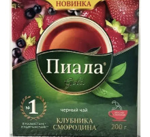 Чай ПИАЛА Gold Черный Клубника-Смородина, 200г