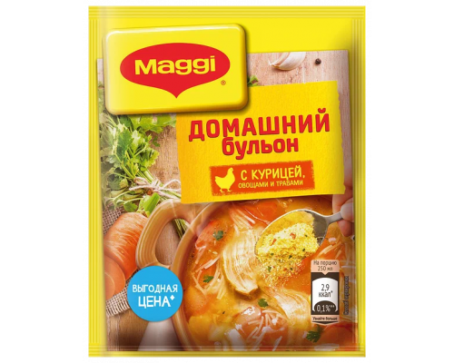 Maggi Домашний, Бульон с курицей, овощами и зеленью, порошок