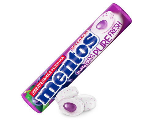 Жевательная резинка Mentos Pure fresh, Виноград, 15,5г