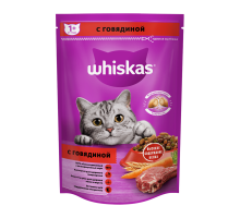 Whiskas сухой корм, Вкусные подушечки с нежным паштетом из говядины, 350г
