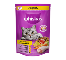 Whiskas сухой корм, Вкусные подушечки с нежным паштетом из курицы и индейки, 350г