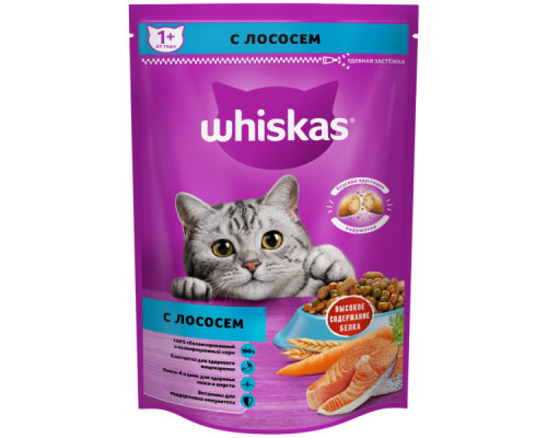 Whiskas сухой корм, Вкусные подушечки с нежным паштетом лосося, 350г