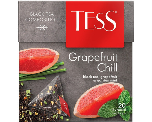 Чай черный TESS Grapefruit Chill, 20*2г.