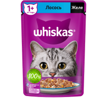 Whiskas влажный корм, Желе с лососем, 75г