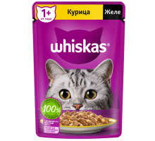 Whiskas влажный корм, Желе с курицей, 75г