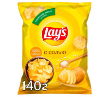 Чипсы Lays с солью, 140г