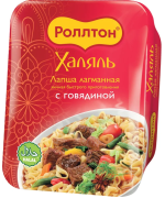 Лапша Роллтон, лагман с говядиной Халяль, 90г