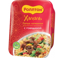 Лапша Роллтон, лагман с говядиной Халяль, 90г