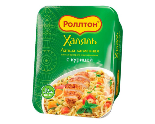 Лапша Роллтон, лагман с курицей Халяль, 90г