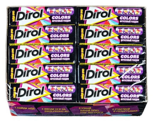 Жевательная резинка Dirol Colors , Фруктовый рандом