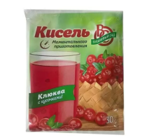 Кисель Клюква с кусочками, 30г 