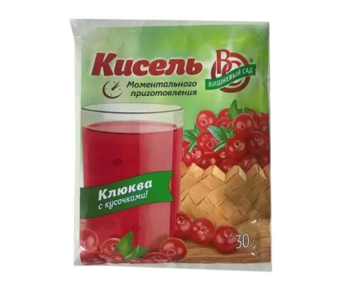 Кисель Клюква с кусочками, 30г 