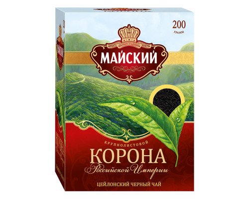 Чай Майский черный крупнолистовой Корона Российской империи, 200 г