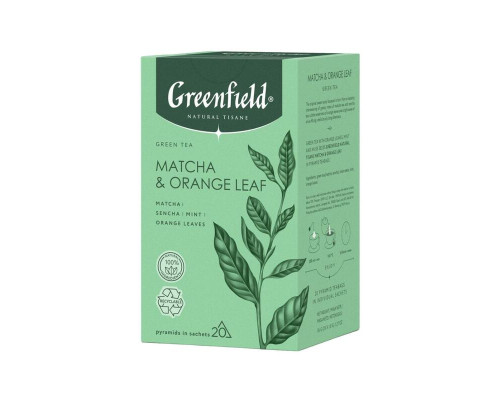 Чай Greenfield Natural Tisane Матча энд Оранж лиф, 20*1,8г