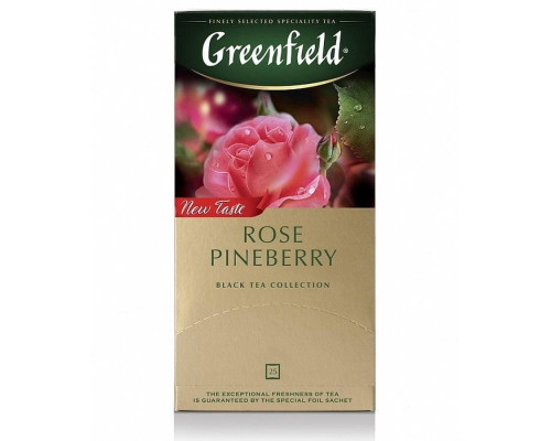 Чай Greenfield Lemon Rose Pineberry черный, 25*1,5г