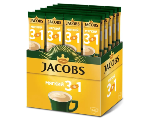 Кофе Jacobs Mild растворимый 3 в 1, 14г