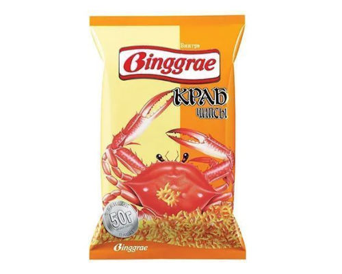 Чипсы Binggrae со вкусом Краба, 50г