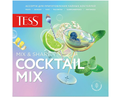 Чай Tess Coctail Mix ассорти 4 вкуса, 20*1,5г Чай Tess Coctail Mix ассорти 4 вкуса, 20*1,5г