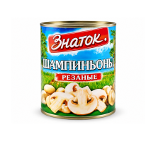 Грибы шампиньоны резанные Знаток, 800 г