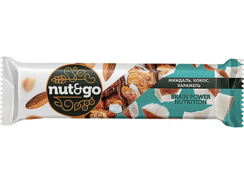 Батончик Nut&Go миндаль-кокос-карамель, 34г 