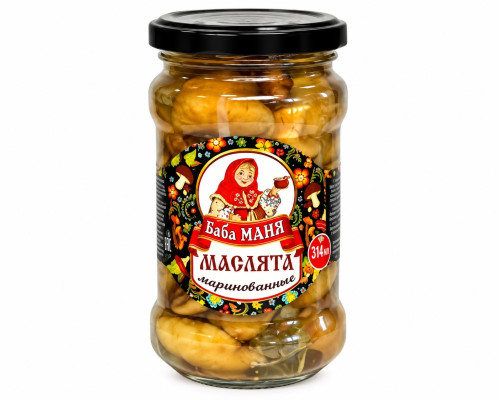 Маслята маринованные Баба Маня, 314 мл
