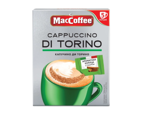 Растворимый кофе MacCoffee Cappuccino di Torino с корицей, 25г